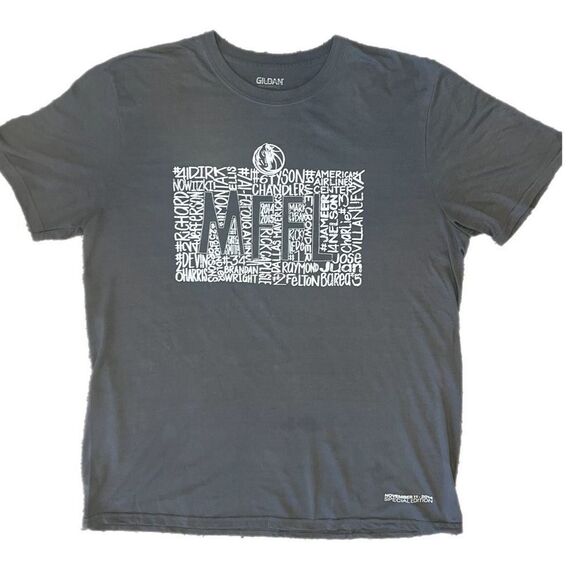Dallas Mavericks NBA MFFL Grey Shirt from 2014. Size XL.  Good Condition! - Picture 1 of 7